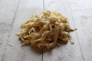 pasta on a wooden surface