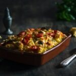 Fusilli al forno con pomodorini e basilico